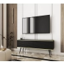 Szafka RTV Czarno - Złota 135 cm Noga Czarna - Złota MDF